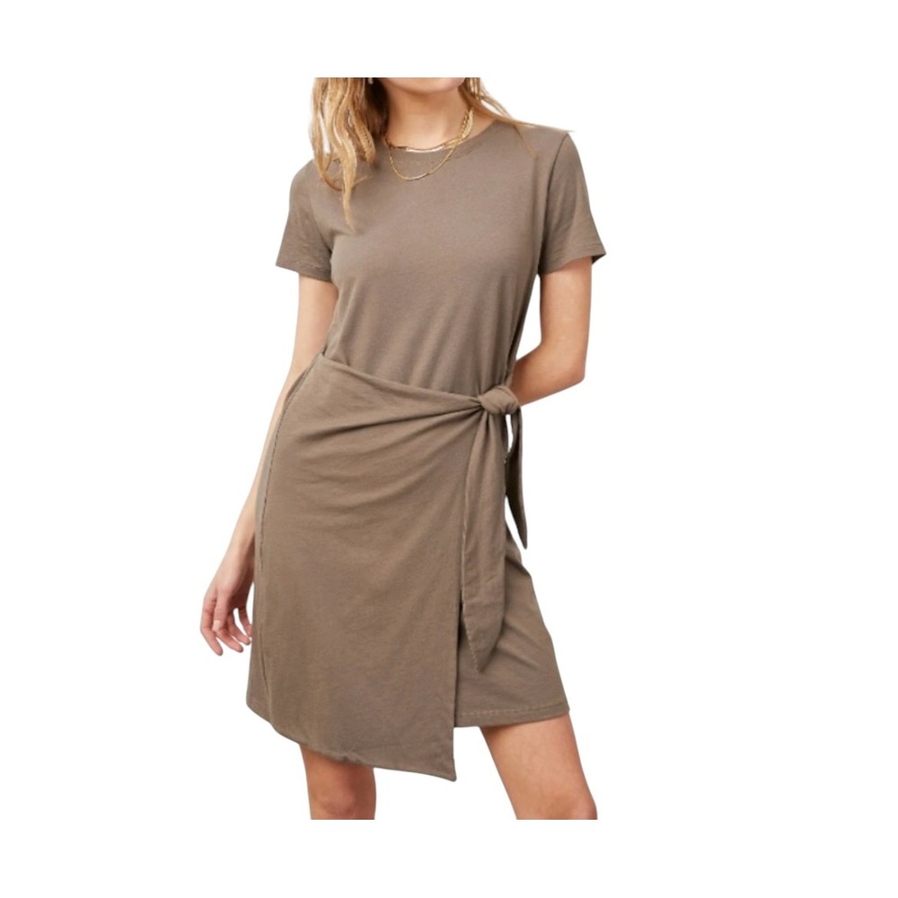 Rails Edie Canteen Side Knot Dress Size M Cotton Resort Travel Lounge Relaxed